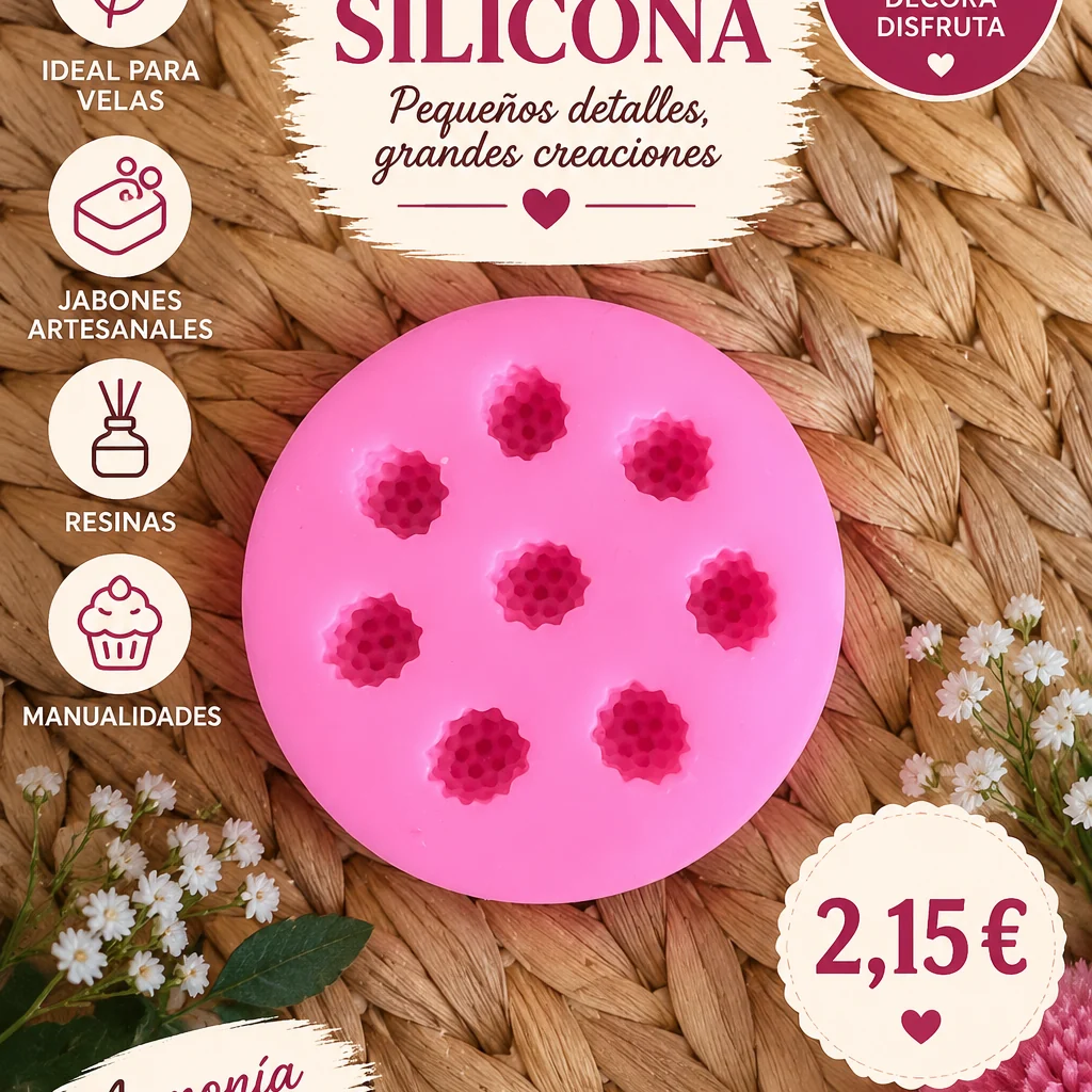 Molde de silicona: flores pequeñas