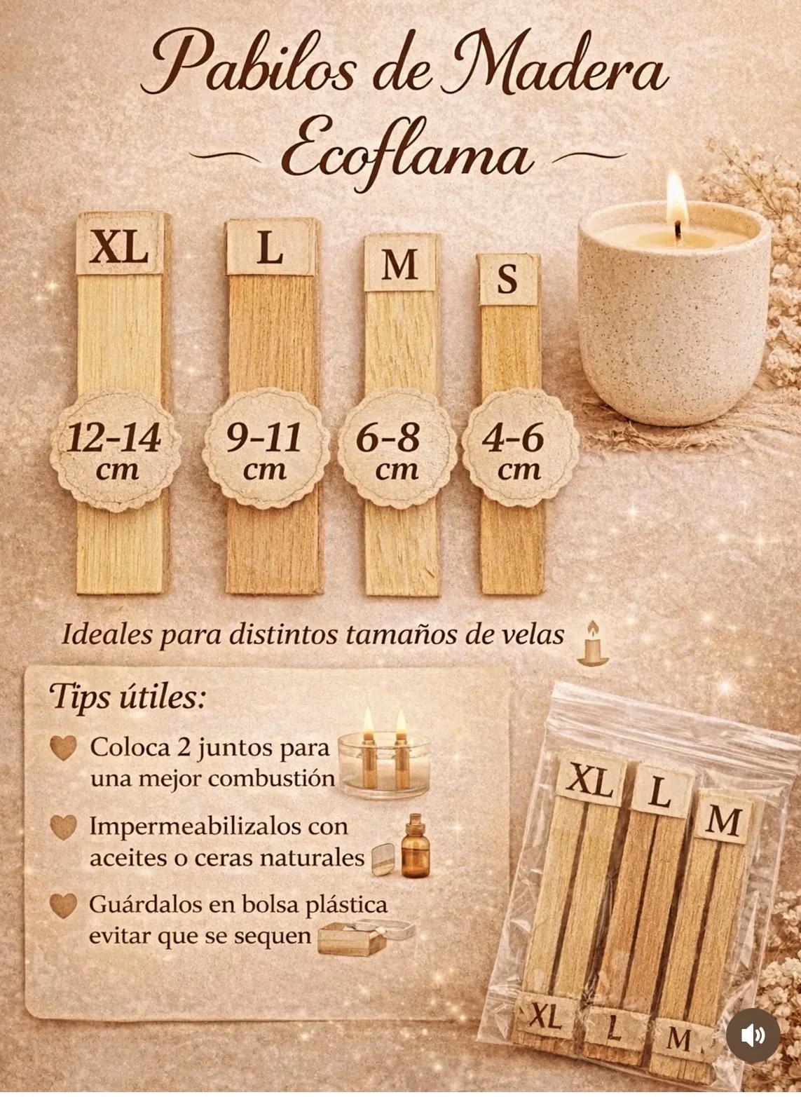Pabilos de madera Ecoflama